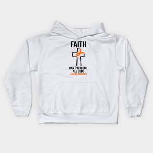 Leukemia Awareness - Faith Can Overcome All Odds Kids Hoodie